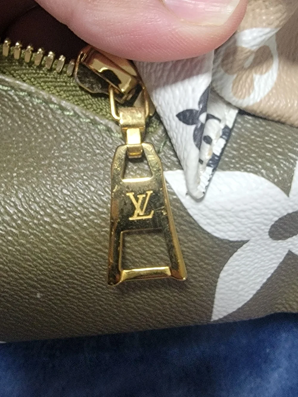 Louis Vuitton White and Brown Monogram Bumbag